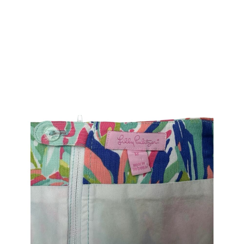 Lilly Pulitzer Womens Rhea Mini Skirt Skort in Casa Banana Tropical Size 12 - Picture 6 of 8